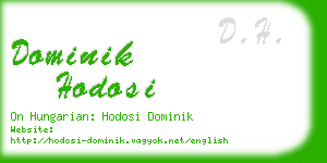 dominik hodosi business card